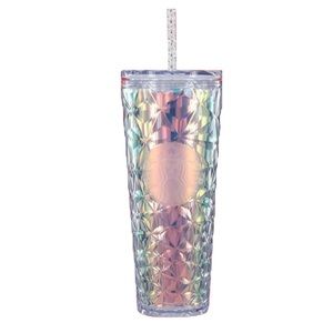 Iridescent Geometric Starbucks Tumbler